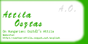 attila osztas business card